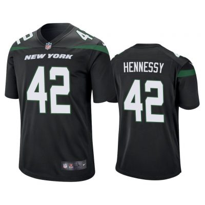 Men 2019 Thomas Hennessy #42 New York Jets Black Game Jersey