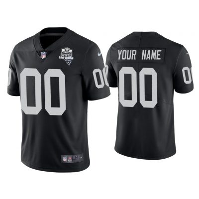 Men 2020 Custom Las Vegas Raiders Black Inaugural Season Vapor Limited Jersey