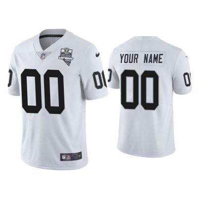 Men 2020 Custom Las Vegas Raiders White Inaugural Season Vapor Limited Jersey