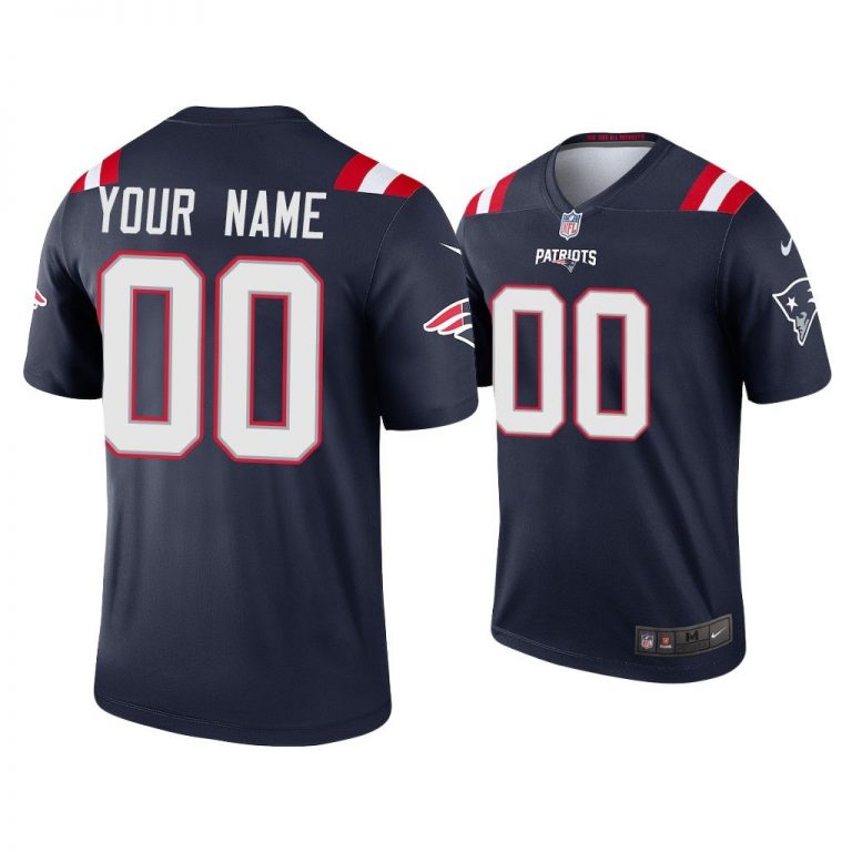 Men 2020 Custom New England Patriots Navy Legend Jersey