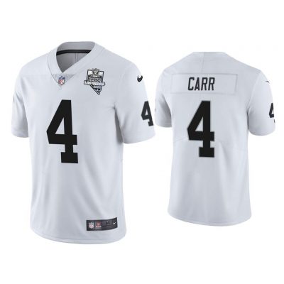 Men 2020 Derek Carr Las Vegas Raiders White Inaugural Season Vapor Limited Jersey