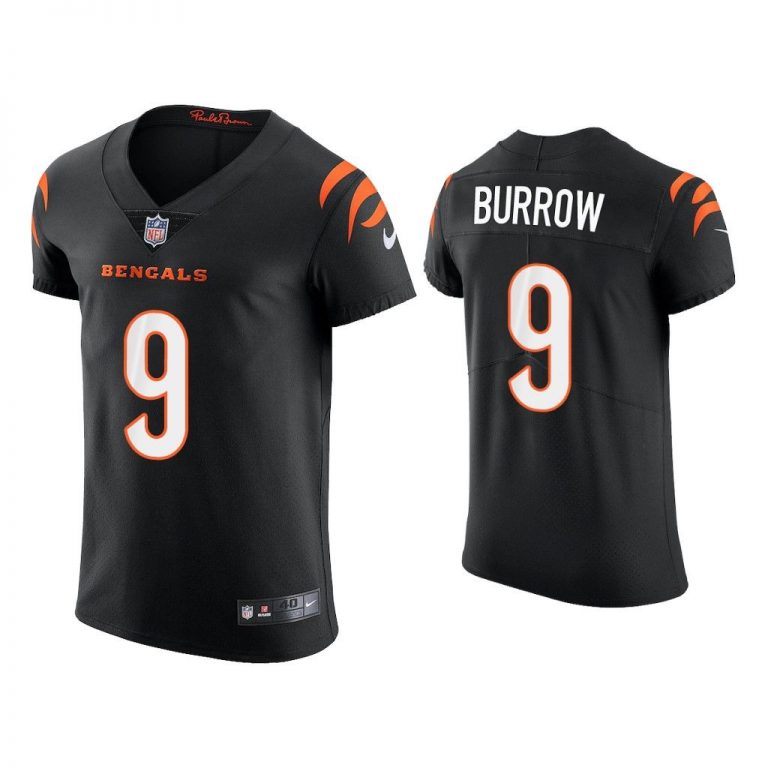 Men 2021 Joe Burrow Cincinnati Bengals Black Vapor Elite Jersey