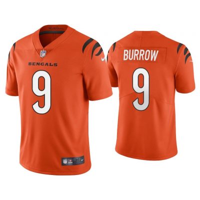 Men 2021 Joe Burrow Cincinnati Bengals Orange Vapor Limited Jersey