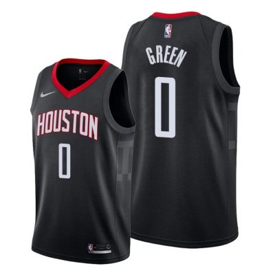 Men 2021 NBA Draft Jalen Green Houston Rockets Black Jersey Statement Edition