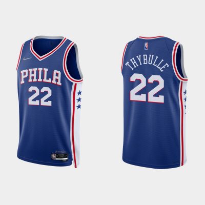 Men 2021/22 76ers 75th Anniversary Diamond Matisse Thybulle Royal Jersey Icon