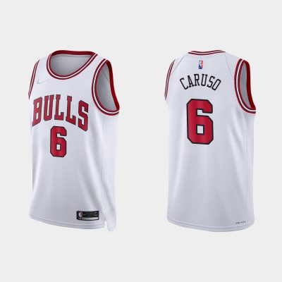 Men 2021/22 Bulls 75th Anniversary Diamond Alex Caruso White Jersey Association