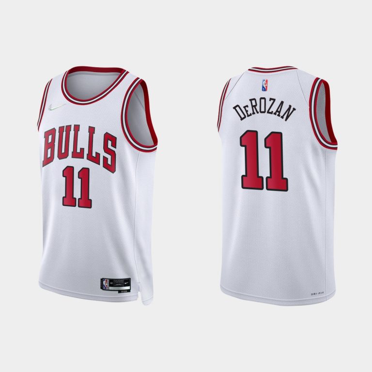 Men 2021/22 Bulls 75th Anniversary Diamond DeMar DeRozan White Jersey Association