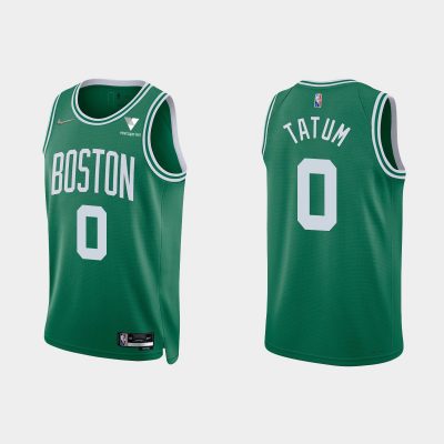 Men 2021/22 Celtics 75th Anniversary Diamond Jayson Tatum Kelly Green Jersey Icon