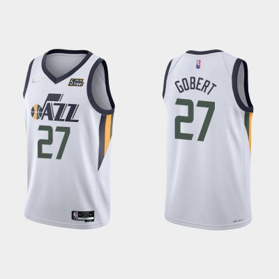 Men 2021/22 Jazz 75th Anniversary Diamond Rudy Gobert White Jersey Association