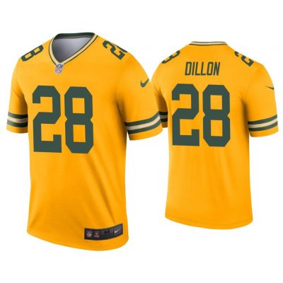 Men A.J. Dillon Green Bay Packers Gold Inverted Legend Jersey