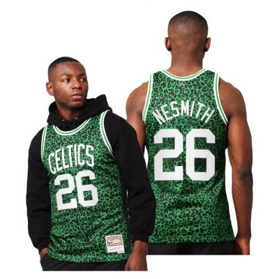 Men Aaron Nesmith Boston Celtics Green Wild Life Jersey Hwc Swingman