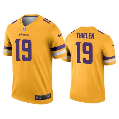Men Adam Thielen Minnesota Vikings Gold Inverted Legend Jersey
