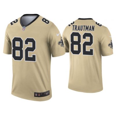 Men Adam Trautman New Orleans Saints Gold Inverted Legend Jersey