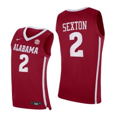 Men Alabama Crimson Tide Collin Sexton #2 Crimson Replica Jersey