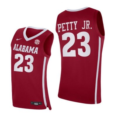 Men Alabama Crimson Tide John Petty Jr. #23 Crimson Replica 2021 Jersey