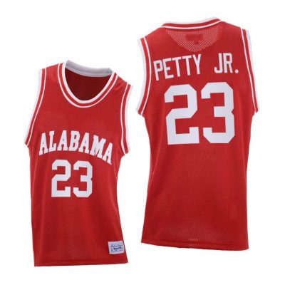 Men Alabama Crimson Tide John Petty Jr. #23 Red Throwback 2021 Jersey