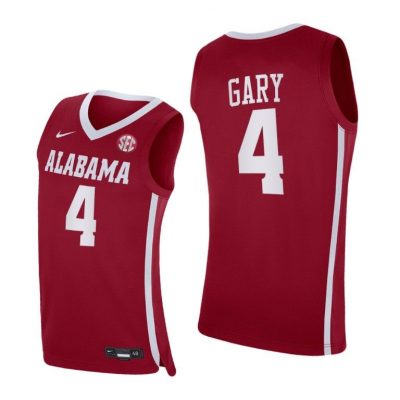 Men Alabama Crimson Tide Juwan Gary #4 Crimson Replica 2021 Jersey