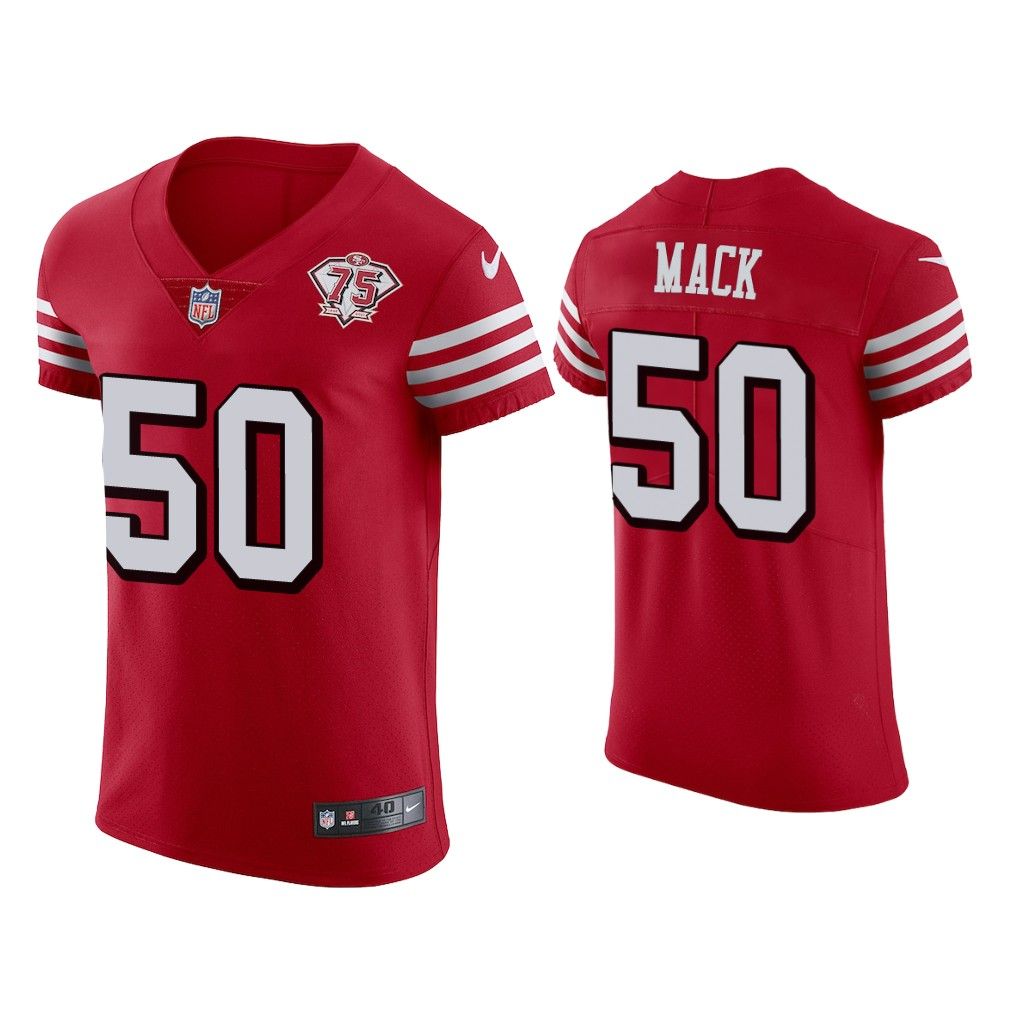 Men Alex Mack San Francisco 49ers Scarlet 75th Anniversary Jersey 