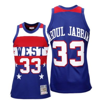 Men All Star Jerseys Kareem Abdul-Jabbar Navy Blue 1980 Nba All-Star Jersey