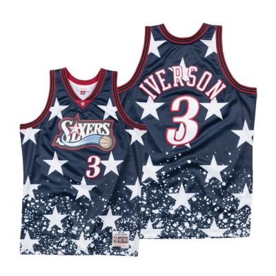 Men Allen Iverson Philadelphia 76Ers #3 The 4Th Throwback Jersey