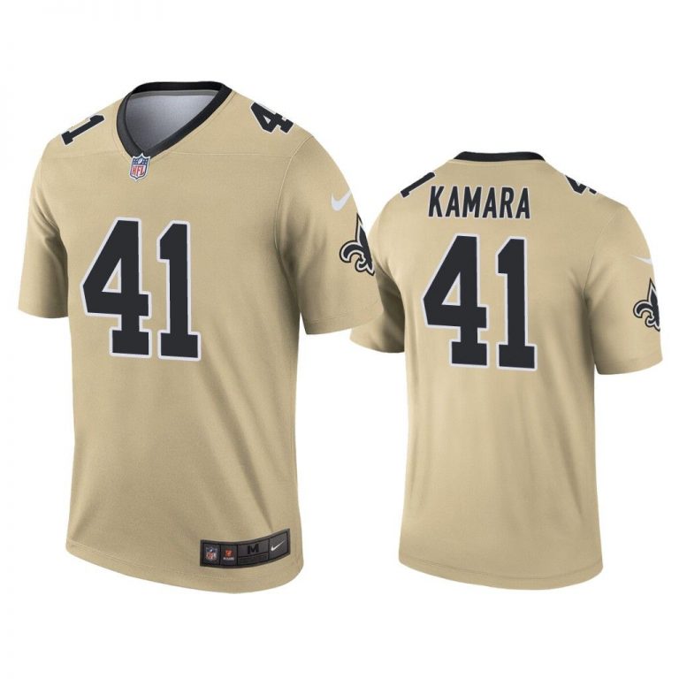 Men Alvin Kamara New Orleans Saints Gold Inverted Legend Jersey