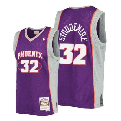 Men Amar E Stoudemire Phoenix Suns 2002-2003 Hardwood Classics Purple Jersey Men