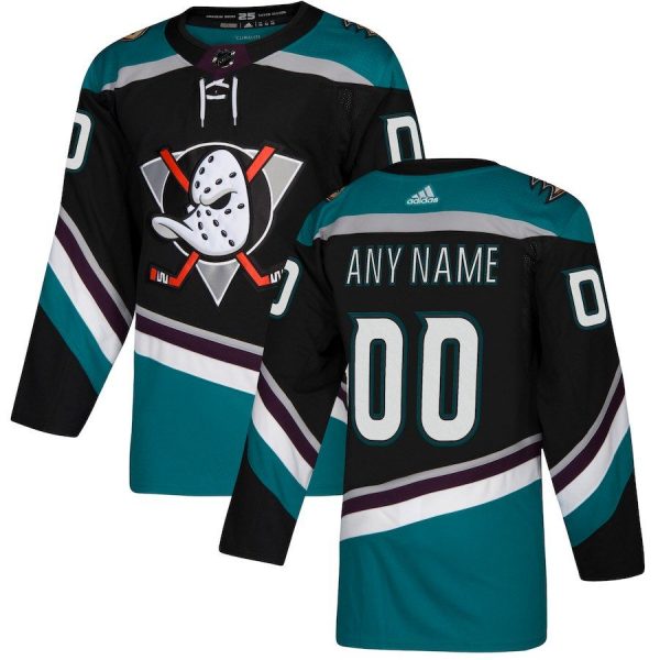 Men Anaheim Ducks Black Alternate Custom Jersey