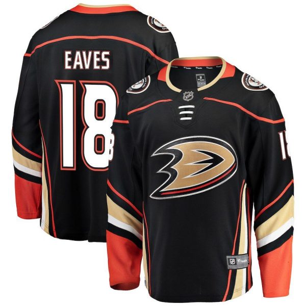 Men Anaheim Ducks Patrick Eaves Black Breakaway Player Jersey