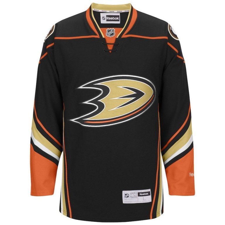 Men Anaheim Ducks Reebok White Premier Away Jersey