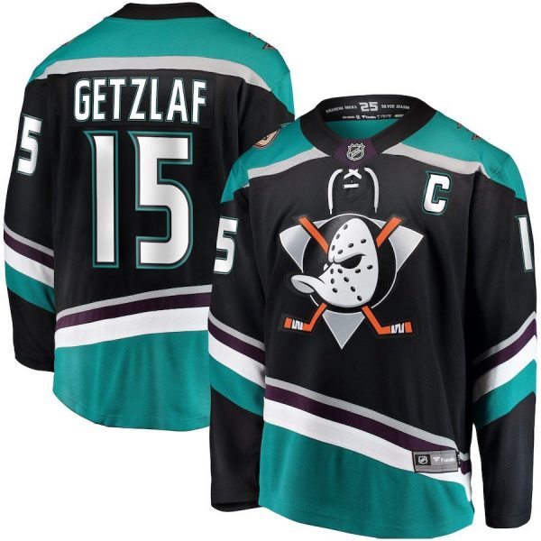 Men Anaheim Ducks Ryan Getzlaf Black Alternate Breakaway Player Jersey