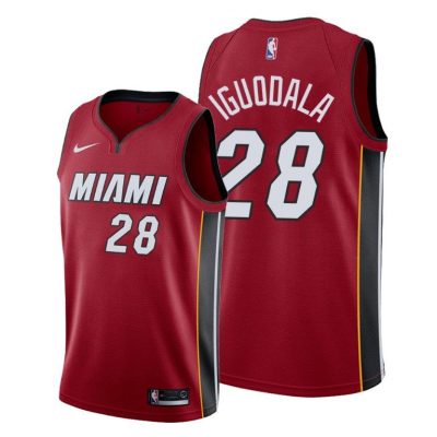 Men Andre Iguodala Miami Heat #28 2019-20 Statement Jersey - Red