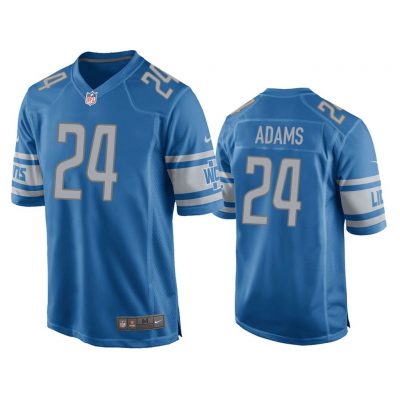 Men Andrew Adams Detroit Lions Blue Game Jersey