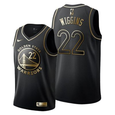 Men Andrew Wiggins #22 Golden State Warriors Golden Edition Black Jersey