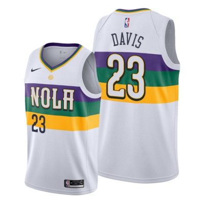 Men Anthony Davis New Orleans Pelicans #23 White City Edition Jersey