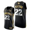 Men Anton Watson Black Golden Gonzaga Bulldogs 2021 March Madness Jersey