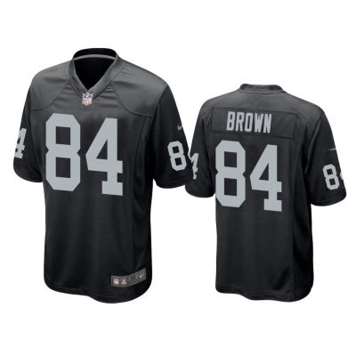 Men Antonio Brown #84 Oakland Raiders Black Game Jersey