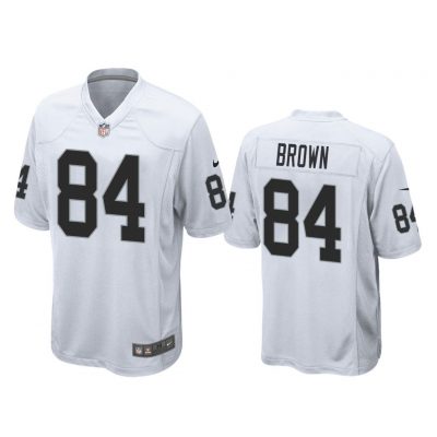 Men Antonio Brown #84 Oakland Raiders White Game Jersey
