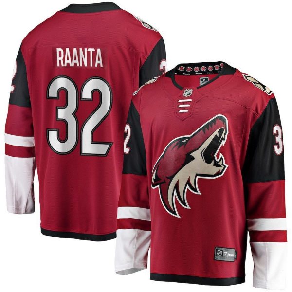 Men Arizona Coyotes Antti Raanta Garnet Breakaway Player Jersey