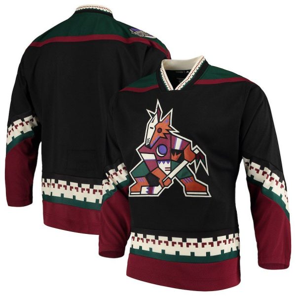 Men Arizona Coyotes Black Heritage Blank Jersey