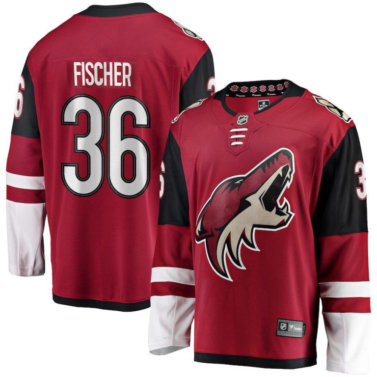 Men Arizona Coyotes Christian Fischer Garnet Breakaway Player Jersey