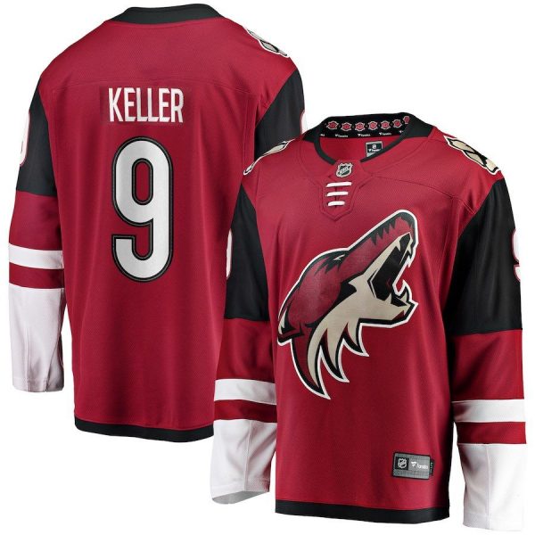 Men Arizona Coyotes Clayton Keller Garnet Breakaway Player Jersey