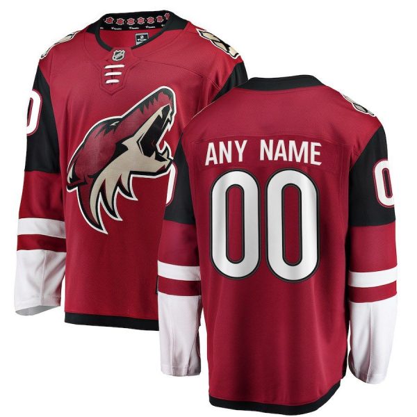 Men Arizona Coyotes White Away Breakaway Custom Jersey