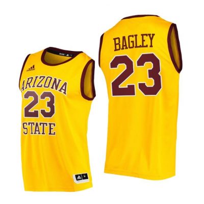 Men Arizona State Sun Devils Marcus Bagley #23 Gold College Basketball 2021 Jersey