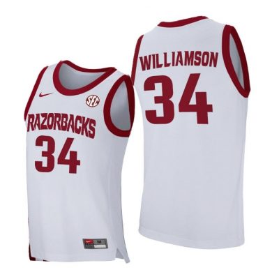 Men Arkansas Razorbacks Corliss Williamson #34 White Home Jersey