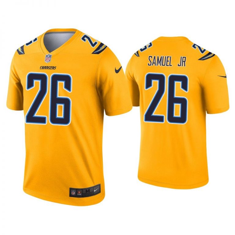 Men Asante Samuel Jr. Los Angeles Chargers Gold Inverted Legend Jersey