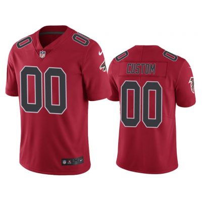 Men Atlanta Falcons Custom #00 Red Color Rush Limited Jersey