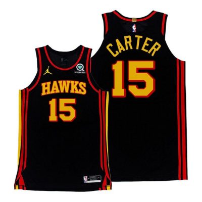 Men Atlanta Hawks #15 Vince Carter 2020-21 Statement Jersey Infinity Black