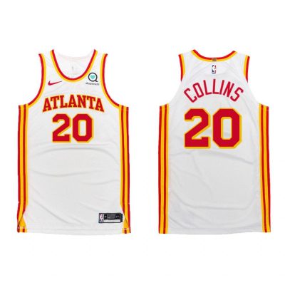 Men Atlanta Hawks #20 John Collins 2020-21 Association Jersey White