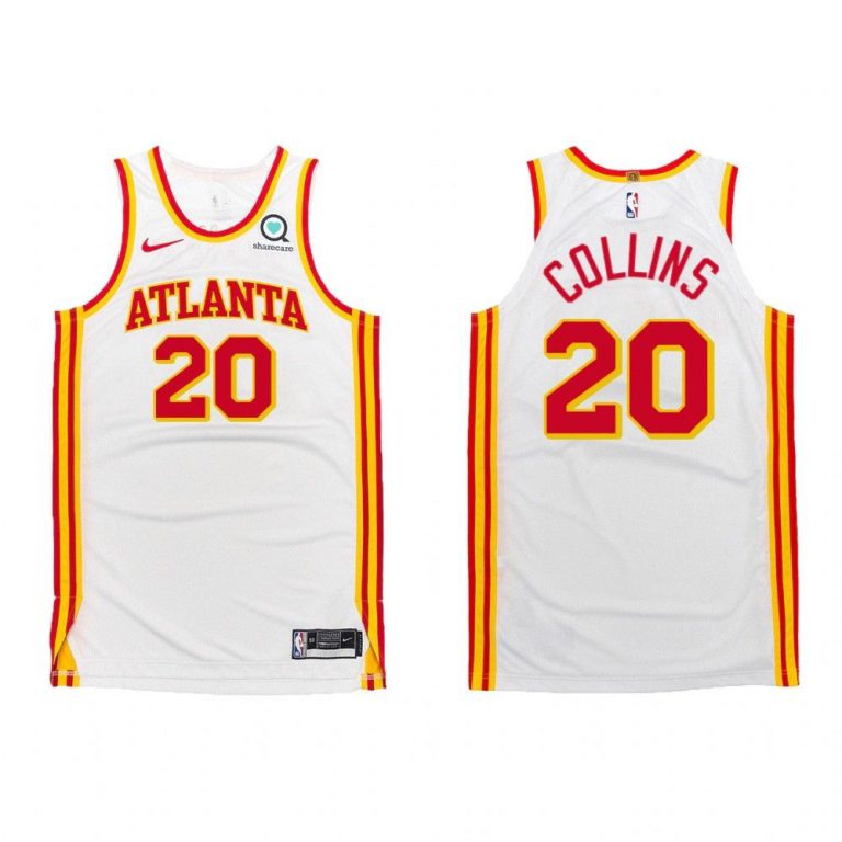 Men Atlanta Hawks #20 John Collins 2020-21 Association Jersey White