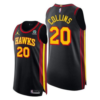 Men Atlanta Hawks #20 John Collins 2020-21 Statement Jersey Infinity Black